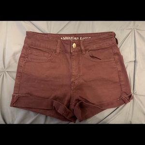 american eagle high rise shorts